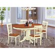 Pemberly Row 5-Piece Wood Dining Table Set in Buttermilk/Cherry Finish