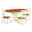 Pemberly Row 5-Piece Wood Dining Table Set in Buttermilk/Cherry Finish