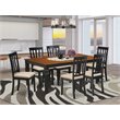 Pemberly Row 7-Piece Black and Cherry Wood Kitchen Set