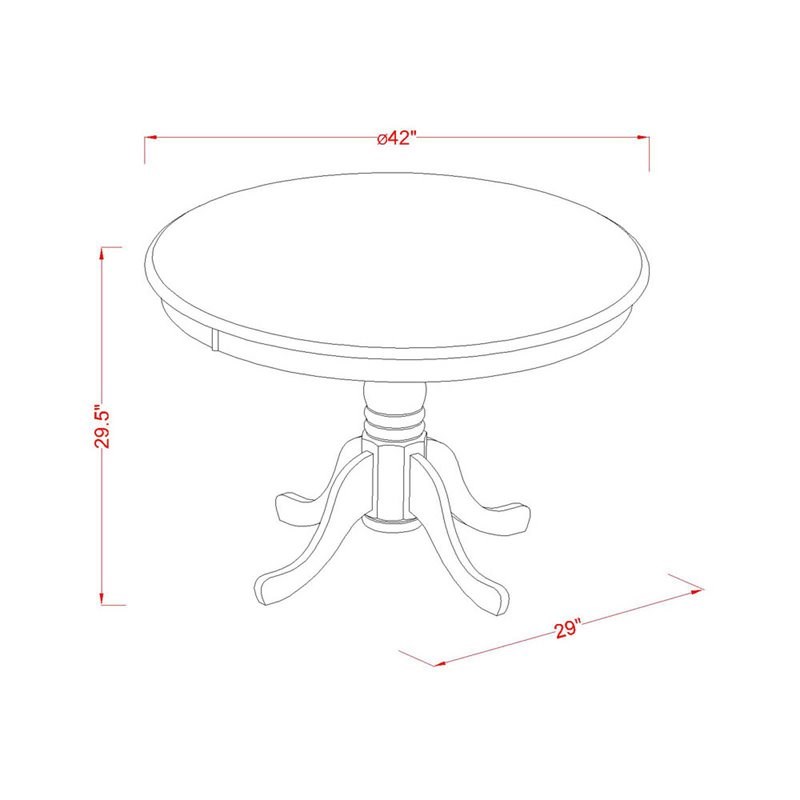 Pemberly Row 5-Piece Wood Dining Set in Linen White & Light Beige