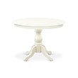 Pemberly Row 5-Piece Wood Dining Set in Linen White & Light Beige
