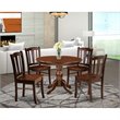 Pemberly Row 5-Piece Wooden Dining Set in Mahogany Finish
