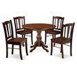 Pemberly Row 5-Piece Wooden Dining Set in Mahogany Finish