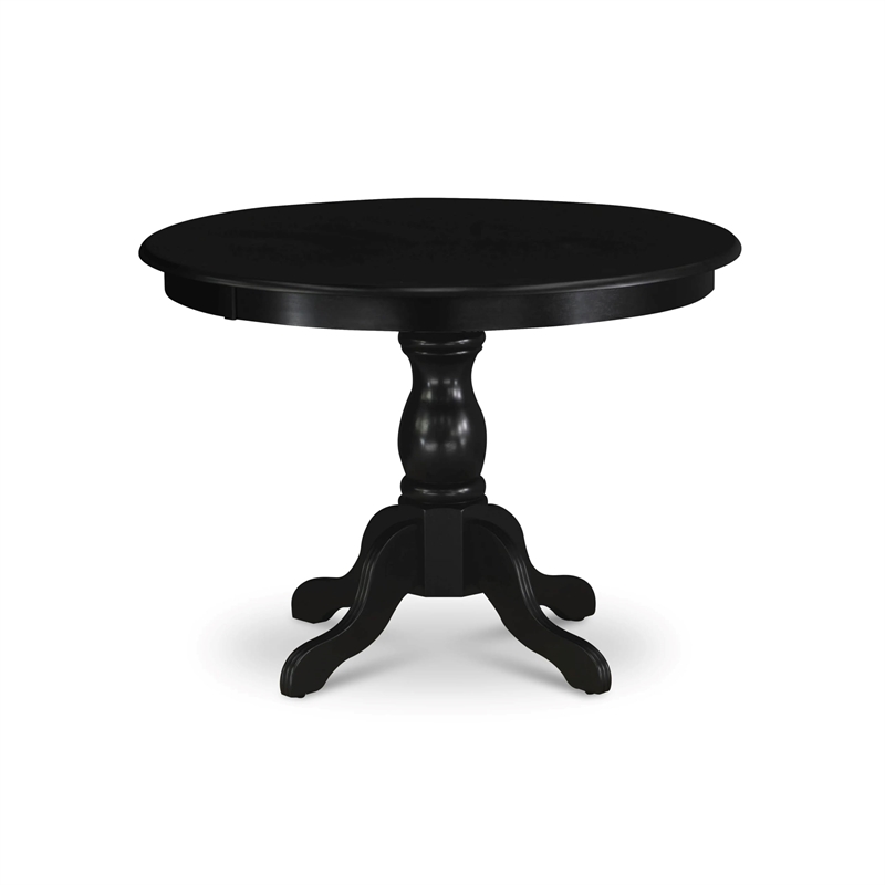 Pemberly Row 5-Piece Dining Set in Wire Brushed Black Finish