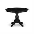 Pemberly Row 5-Piece Dining Set in Wire Brushed Black Finish