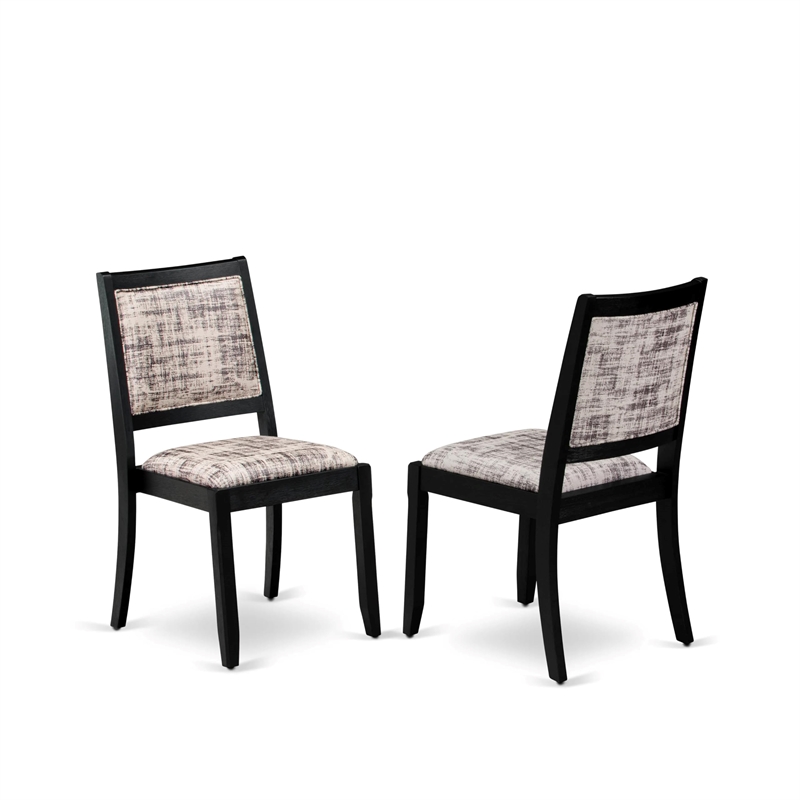 Pemberly Row 5-Piece Dining Set in Wire Brushed Black Finish