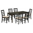 Pemberly Row 7-Piece Wood Dining Set with Butterfly Leaf in Cappuccino