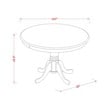 Pemberly Row 5-Piece Wood Dining Set in Mahogany & Light Beige