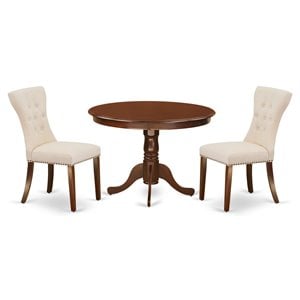 Pemberly Row 3-Piece Dining Room Set in Mahogany