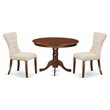 Pemberly Row 3-Piece Dining Room Set in Mahogany