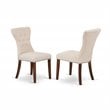 Pemberly Row 5-Piece Wood Dining Set in Mahogany/Light Beige