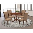 Pemberly Row 5-Pc Wooden Dining Set with Mahogany Finish