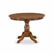 Pemberly Row 3-Piece Wood Dining Set in Acacia Walnut and Gray