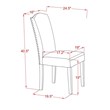 Pemberly Row 3-Piece Wood Dining Set with High Back in Mahogany