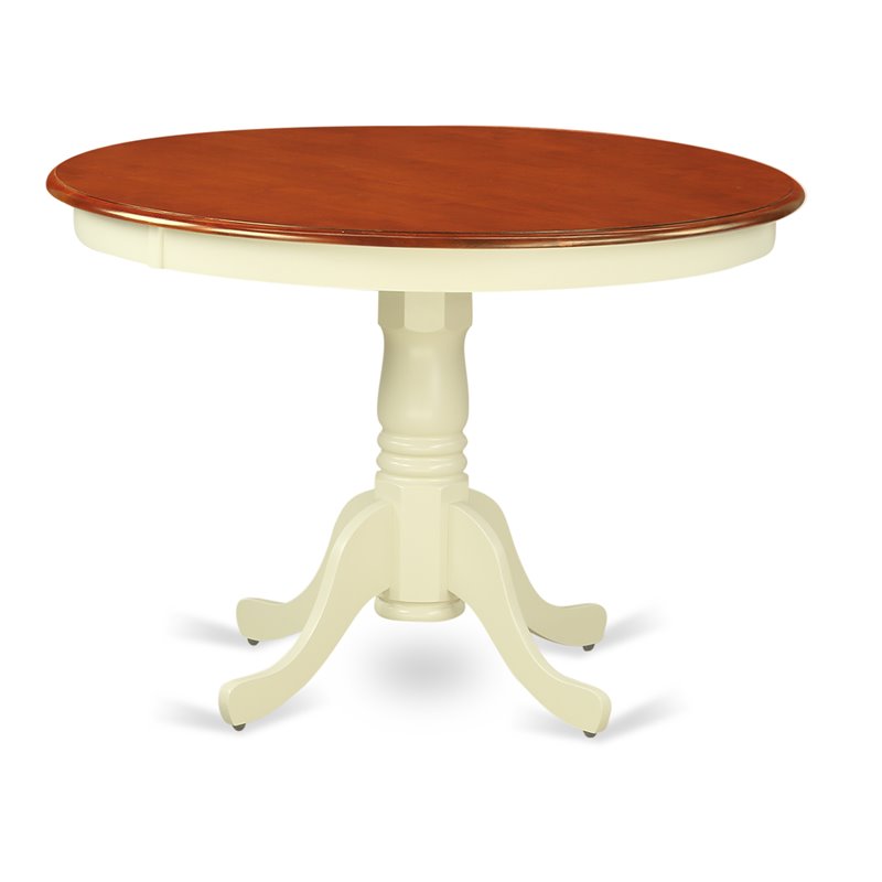 Pemberly Row 5-Pc Wood Dining Table and Chair Set in Buttermilk & Cherry