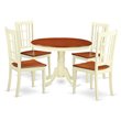 Pemberly Row 5-Pc Wood Dining Table and Chair Set in Buttermilk & Cherry