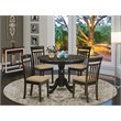 Pemberly Row 5-Piece Wood Kitchen Table Set in Cappuccino