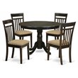 Pemberly Row 5-Piece Wood Kitchen Table Set in Cappuccino