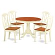 Pemberly Row 5-Piece Round Dining Table Set in Buttermilk/Cherry