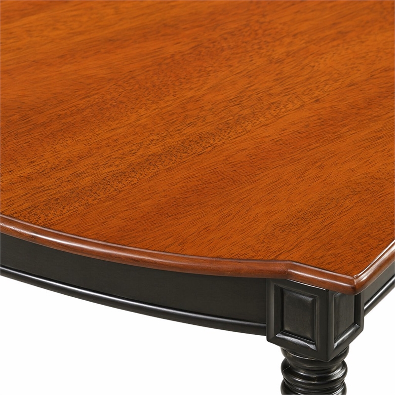 Pemberly Row Round Wood Dining Table with 2 Chairs in Black Finish