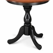 Pemberly Row Round Wood Dining Table with 2 Chairs in Black Finish