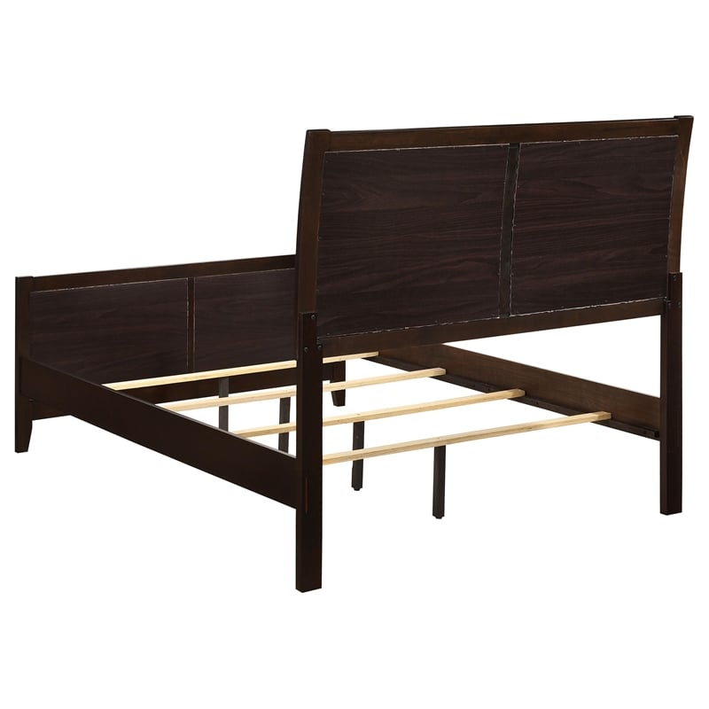 Pemberly Row Wood California King Panel Bed in Cappuccino Finish