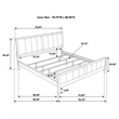 Pemberly Row Wood California King Panel Bed in Cappuccino Finish