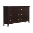 Pemberly Row 4-Piece Full Bedroom Set in Warm Cappuccino Finish