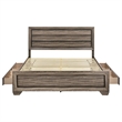 Pemberly Row Wood Eastern King Storage Panel Bed in Washed Taupe
