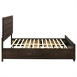 Pemberly Row Wood Queen Storage Panel Bed in Dark Cocoa Finish