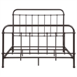 Pemberly Row Traditional Metal Queen Spindle Bed in Dark Bronze