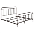 Pemberly Row Traditional Metal Eastern King Spindle Bed in Dark Bronze