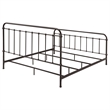Pemberly Row Traditional Metal Eastern King Spindle Bed in Dark Bronze