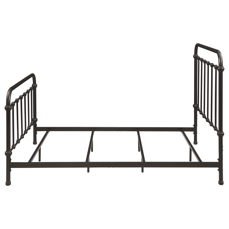 Pemberly Row Traditional Metal Full Spindle Bed in Dark Bronze