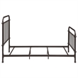 Pemberly Row Traditional Metal Twin Spindle Bed in Dark Bronze