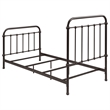Pemberly Row Traditional Metal Twin Spindle Bed in Dark Bronze