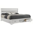 Pemberly Row 51-Inch Eastern King Storage Panel Bed in White