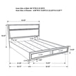 Pemberly Row 51-Inch Queen Storage Panel Bed in White Finish