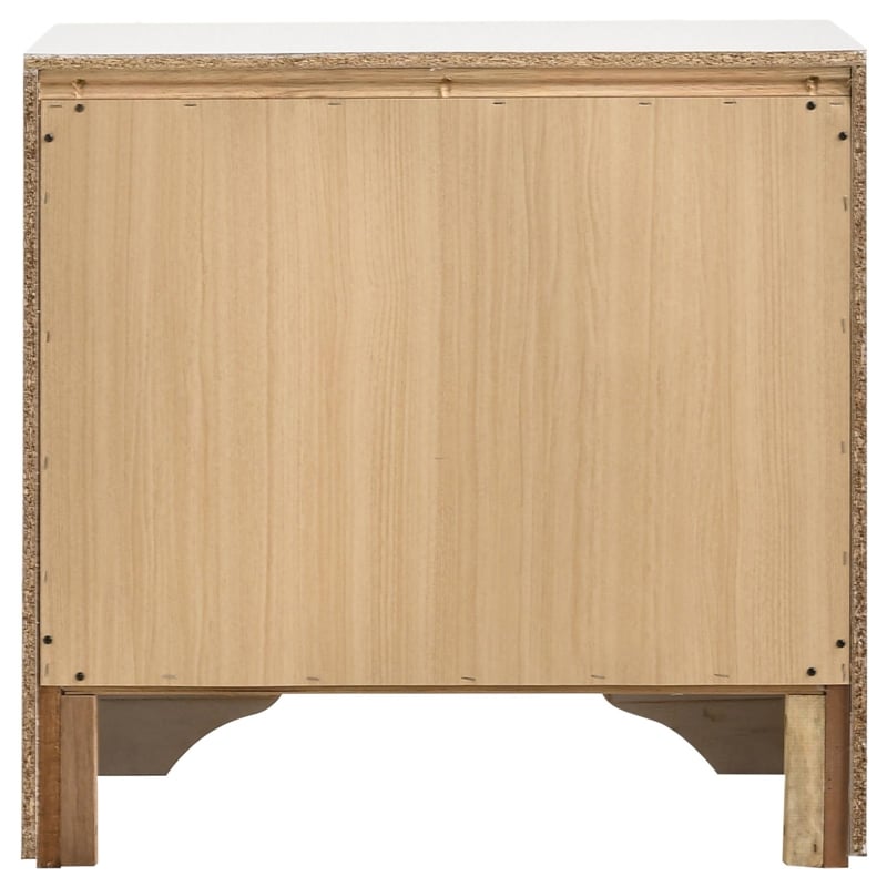 Pemberly Row 3-Drawer Nightstand Bedside Table in White Finish