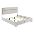 Pemberly Row 54-Inch Upholstered Eastern King Panel Bed in White