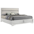 Pemberly Row 54-Inch Upholstered California King Panel Bed in White
