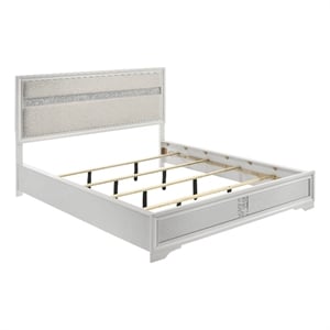 Pemberly Row 54-Inch Upholstered California King Panel Bed in White