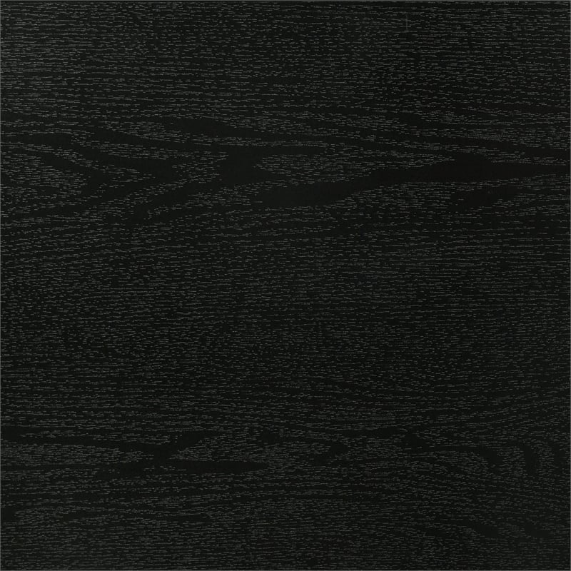 Pemberly Row 54-Inch Upholstered Queen Panel Bed in Black Finish