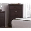 Pemberly Row 5-Piece Twin Leatherette Bedroom Set in Dark Cocoa