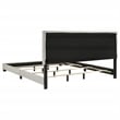 Pemberly Row Fabric Upholstered California King Panel Bed in Cream