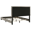 Pemberly Row Fabric Upholstered Full Panel Bed in Taupe Finish