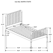 Pemberly Row Wood Twin Open Frame Spindle Bed in White Finish