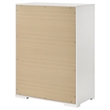 Pemberly Row 5-Drawer High Gloss Bedroom Chest in White Finish