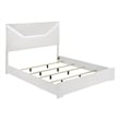 Pemberly Row Queen Panel Bed with LED Headboard in White High Gloss