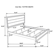 Pemberly Row 56-Inch Wood California King Panel Bed in Gray Oak